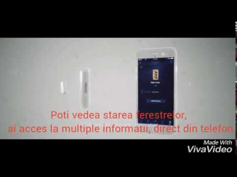 Video Senzor de geam wireless bluetooth Alb- certificat Apple HomeKit 