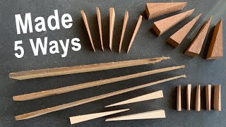 Make Wood Wedges and Shims Safely with Power Tools or Hand Tools #Woodworking How-to