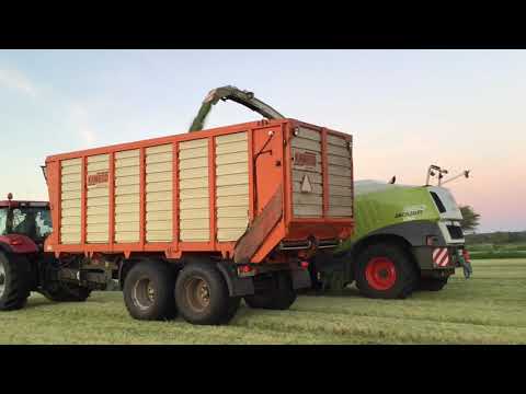 Grasernte 2021 - Gras häckseln 1. Schnitt mit Claas Jaguar 950 / Case Puma / John Deere und Kaweco