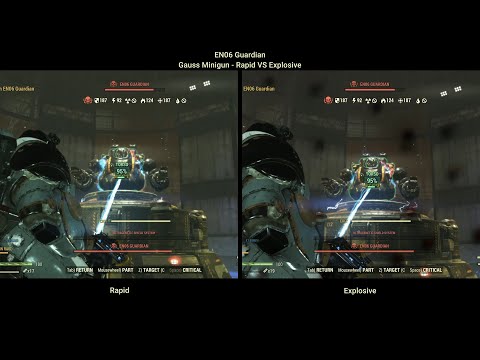 Fallout 76: (FPTS) Gauss Minigun - Rapid VS Explosive | EN06 Guardian | Min-Maxed