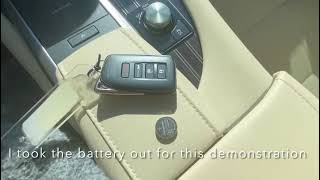 How to quickly start your Lexus when key fob battery is dead