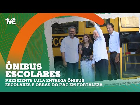 Presidente Lula participa da cerimônia de entrega de 113 ônibus escolares a municípios do Ceará
