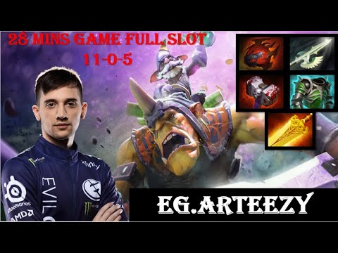 Arteezy [Alchemist] Pro Farming 28 Mins Ends With Full Item (7.25 Dota 2)
