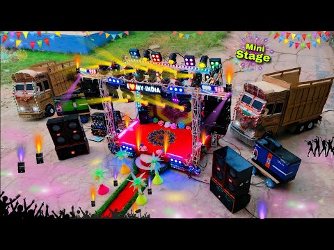 Mini stage Loading | At- Home | Dj truck new setup | How to make mini stage sharpy light or dj box 