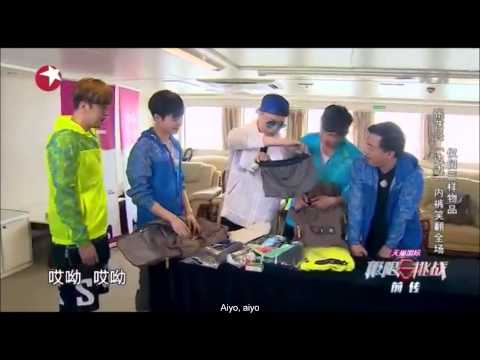 [ENGSUB] 150705 Lay & his underwear + Show laughing crazily - Go Fighting Ep4 Cut