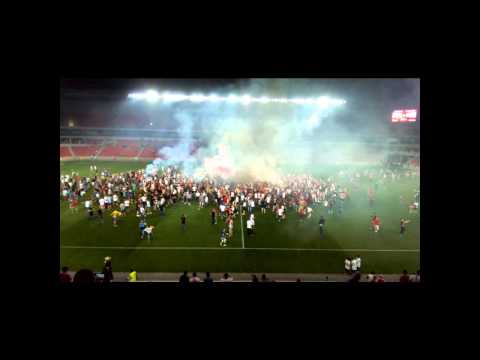 Pitch invasion( Slavia Prague-Hajduk Split)