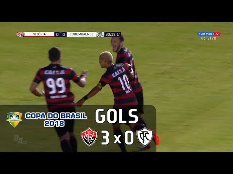 Gols - Vitória 3 x 0 Corumbaense - Copa do Brasil...