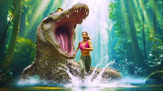 Lost Women Surviving in the Forest | Swimming Pool Water Slide Park & Alligator Attack