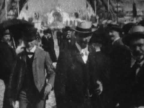 Panorama Of Eiffel Tower (1900 Original Black & White Film)