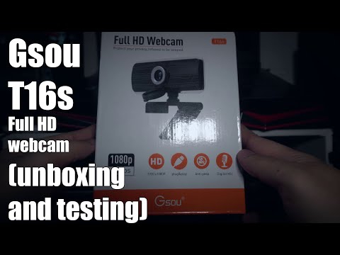 Gsou T16s Full HD Webcam (unboxing and testing)