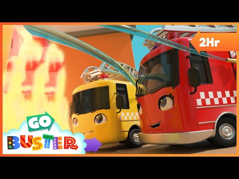 Firetruck Buster Saves the Day | Go Gecko's Garage! | Go Buster | Kids Cartoons