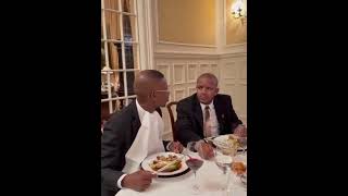 Maglera Doe Boy and Kabza de Small at a gala dinner