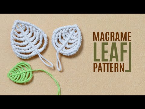 MACRAME LEAF PATTERN for Brooch Keychain Flower Wall Decor