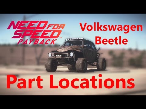 Need For Speed Payback DERELICT CAR PART LOCATIONS VOLKSWAGEN BEETLE