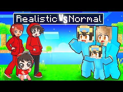 Realistic vs Normal Family in Minecraft! Cash vs Nico