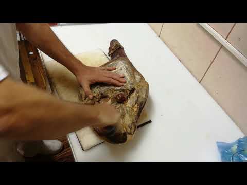 Pršutana Aćim - Otvaranje pršuta