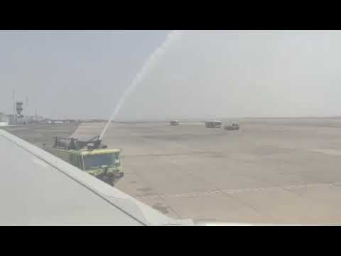 Եգիպտոսում ՀՀ-ից ժամանած ուղևորներին դիմավորեցին ջրցան մեքենաներով