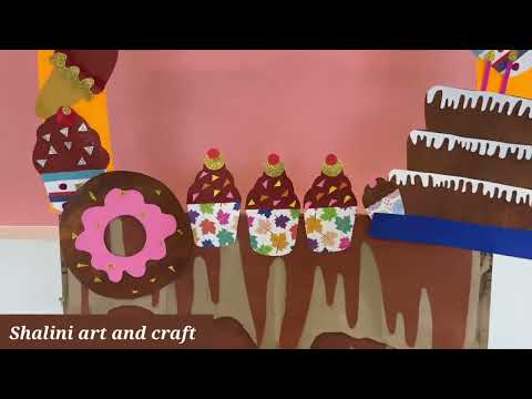 Chocolate day craft idea |chocolate Day celebration in school |paper cake| chocolate Day celebration