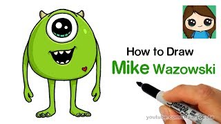 How to Draw Mike Wazowski Easy Monster's Inc. How to Draw Mike Wazowski Easy Monster's Inc.