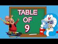 Table of 9 | Learn Multiplication Table of nine 9 x 1 = 9 | Maths Table | 9 ka Pahada | 9 ka Table