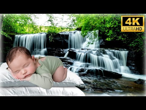 Usypianie dziecka nigdy nie było łatwiejsze! Włącz szum wodospadu w lesie! 4K ULTRA HD