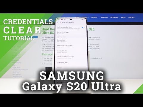 How to Clear Credentials in SAMSUNG Galaxy S20 Ultra – Remove Certificates