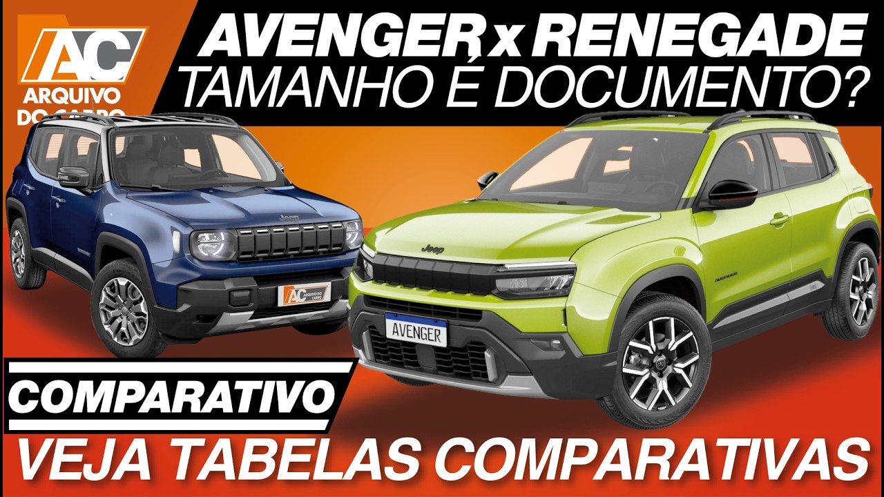 COMPARATIVO: AVENGER x RENEGADE – TAMANHO É DOCUMENTO? QUAL O MELHOR JEEP?
