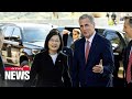 Taiwan President Says Democracy Is Under Threat In Historic High Profile Meeting With