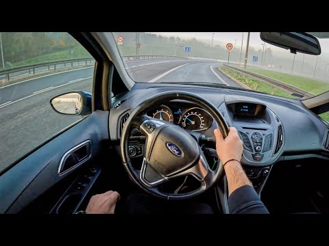 2014 Ford B-MAX [1.0 EcoBoost 100HP] |0-100| POV Test Drive #1537 Joe Black