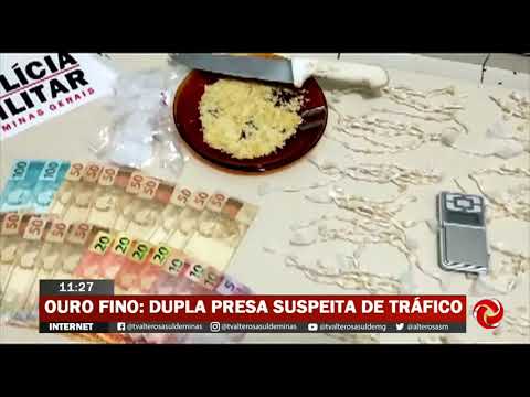 Dupla é presa por suspeita de tráfico em Ouro Fino