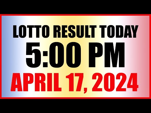 Lotto Result Today 5pm Draw April 17, 2024 Swertres Ez2 Pcso