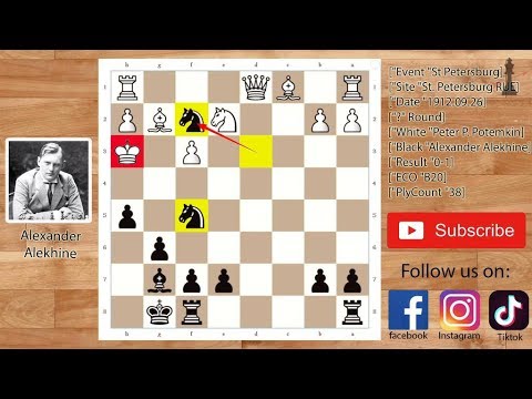 Alekhine's Deadly "Knights Show"| Mate with Two Knights |Potemkin vs Alekhine(1912)