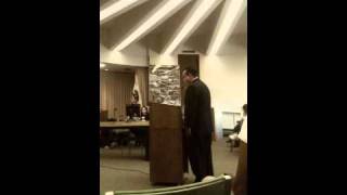 Luis Alejo introduces and honors Larry Hosford at Salinas city council meeting