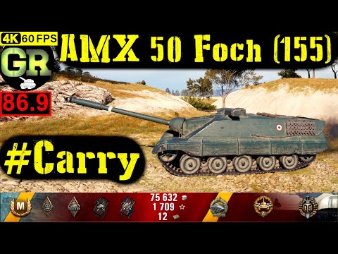 87_World of Tanks AMX 50 Foch (155) WoT Replay - 8 Kills 8.9K DMG(Patch 1.5.0)