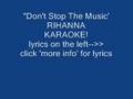'DON'T STOP THE MUSIC' RIHANNA KARAOKE ...