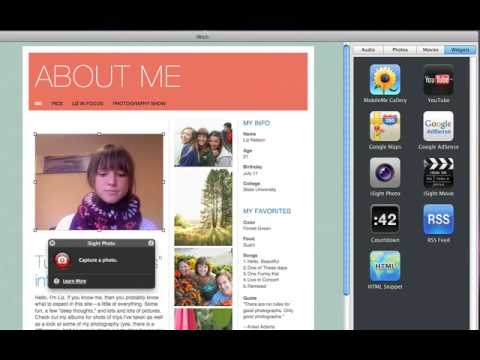 iWeb '09 - Adding a Photo with you iSight Camera