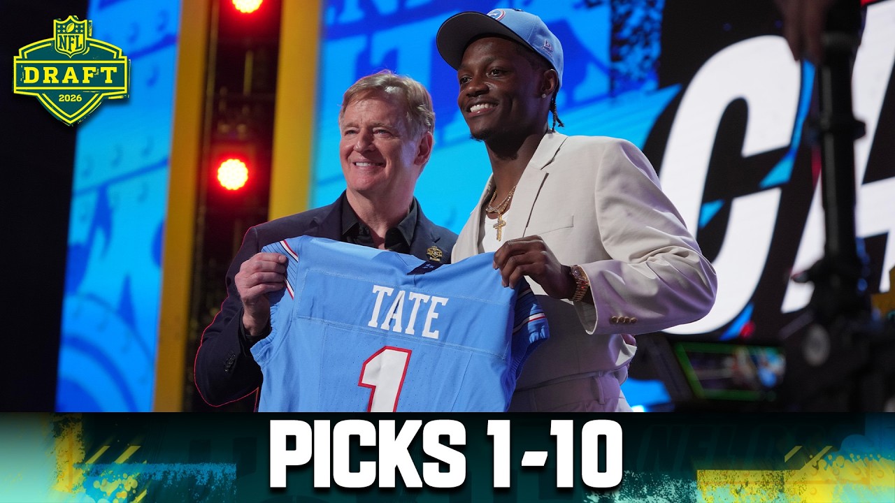 Picks 1-10: Titans Select Carnell Tate #4 Overall! | 2026 NFL Draft