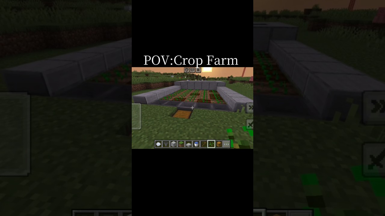 Minecraft When You Need A Automatic Crop Farm... #shorts
