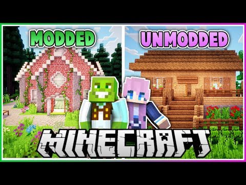 Modded vs Vanilla Minecraft House Makeover with LDShadowlady!
