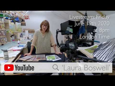 Multi block Lino Print with Laura Live stream, Friday 19th at 8pm