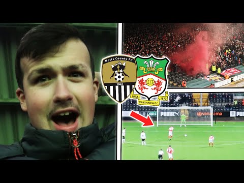 WREXHAM LIMBS, PYRO & DRAMA! | NOTTS COUNTY 3-1 WREXHAM | INCREDIBLE ATMOSPHERE