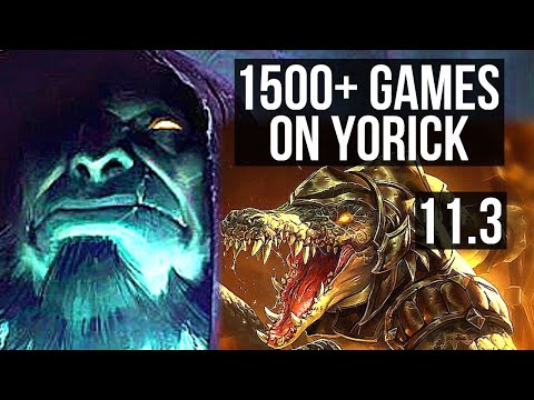 YORICK vs RENEKTON (TOP) | 11/1/12, 1500+ games, 1.3M mastery, Legendary | BR Master | v11.3