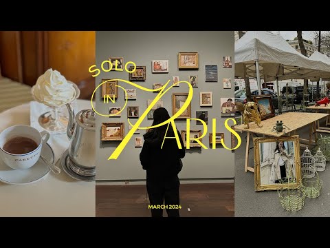 4 days in Paris travel vlog - museums, cafes, flea market, bakeries, le marais, solo in paris