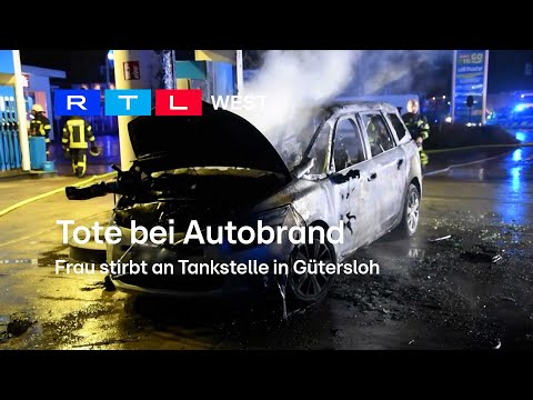 Tote bei Autobrand: Frau stirbt an Tankstelle in Gütersloh | RTL WEST, 10.10.2024