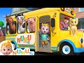 Wheels On The Bus With Animals Animal Song Nursery Rhymes Kids Songs NuNu Tv