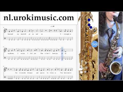 Saxofoon Leren Spelen (Tenor) Celine Dion - Titanic - My Heart Will Go On Tablatura Deel#2 um-b799