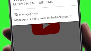 HOW TO DISABLE "Message is doing work in the background" Notification