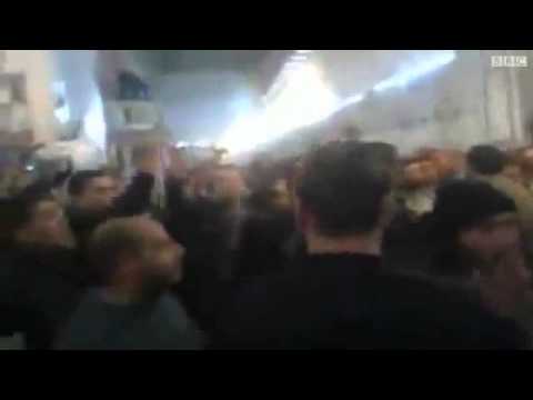 T.R.R | Syrian Revolution - protests in Syria in the Umayyad Mosque after Friday prayers
