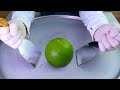 Lime Ice Cream Rolls Satisfying Street Food ASMR ايس كريم رول ليمون