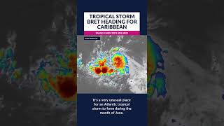 Tropical Storm Bret heading for the Caribbean